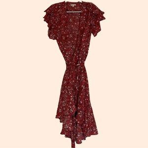 Max Studio Floral Wrap Dress